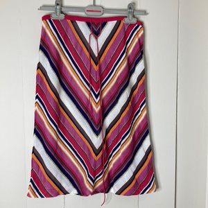 ICB metallic stripe vintage knit skirt M